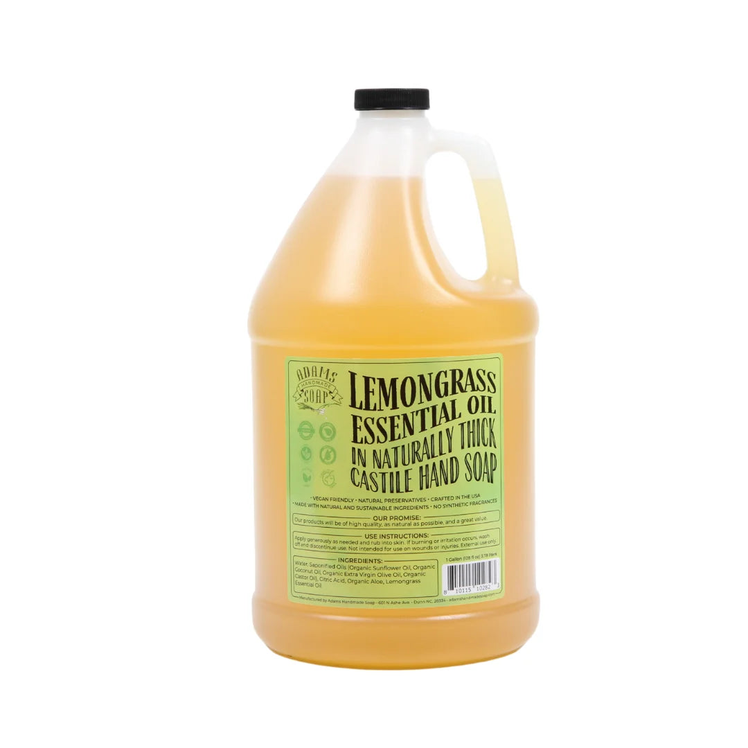 Organic Lemongrass Castile Liquid Hand Soap Refill - 1 Gallon by