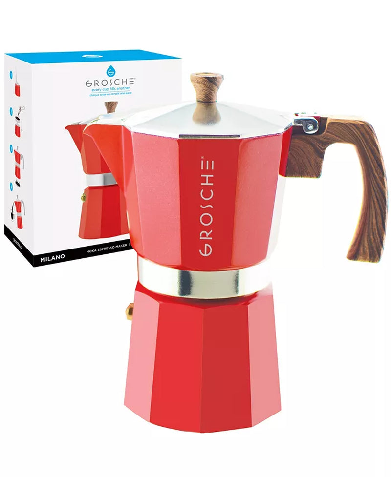 Milano Stovetop Espresso Maker Moka Pot 9 Espresso Cup Size 15.2 Oz