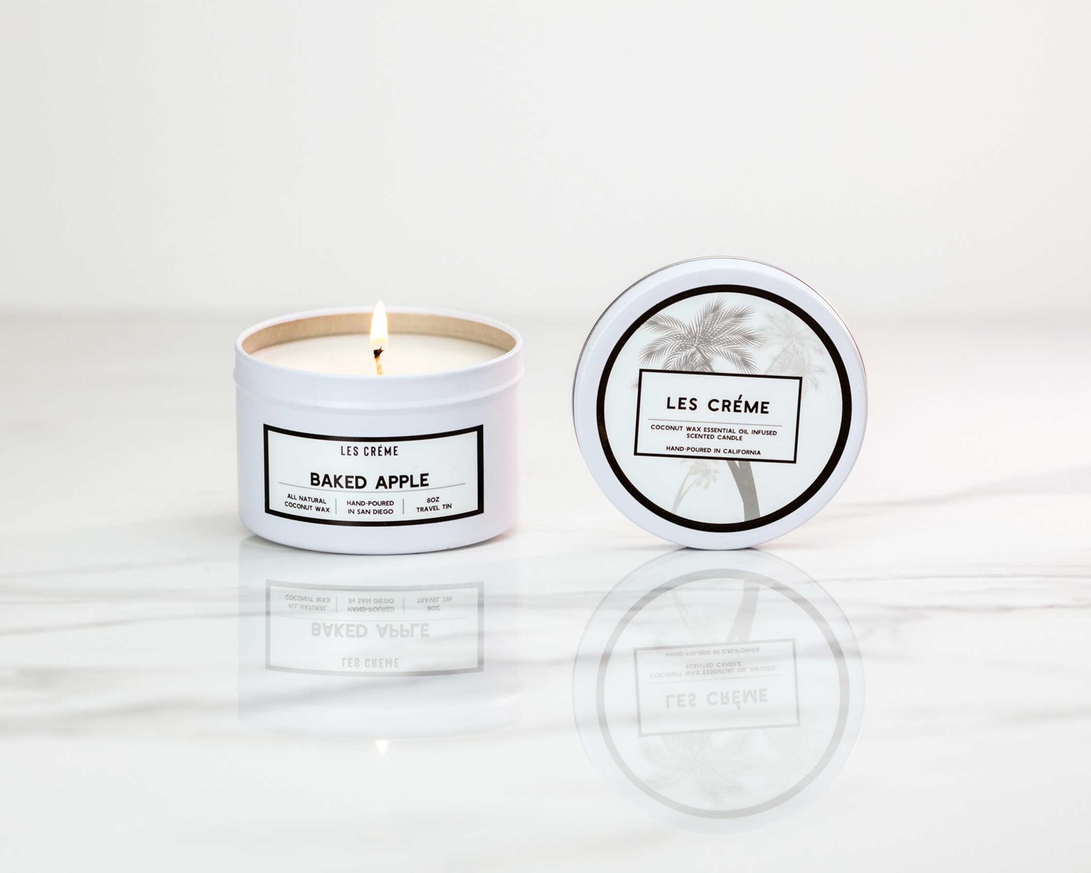 Baked Apple Scent Coconut Wax Candle in travel can
