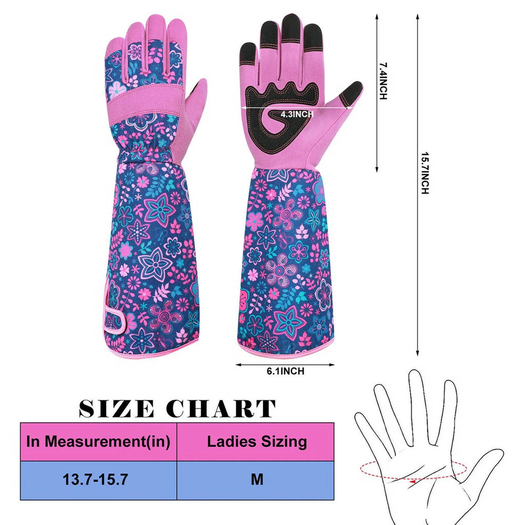 Women's Long Gardening Gloves, 37CM Thorn-Proof and Puncture-Resistant Gauntlets for Cactus Pruning, Durable Garden Work Gloves, Ideal Gift for Garden Enthusiasts (Purple)