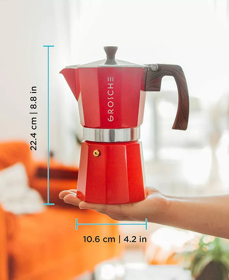Milano Stovetop Espresso Maker Moka Pot 9 Espresso Cup Size 15.2 Oz
