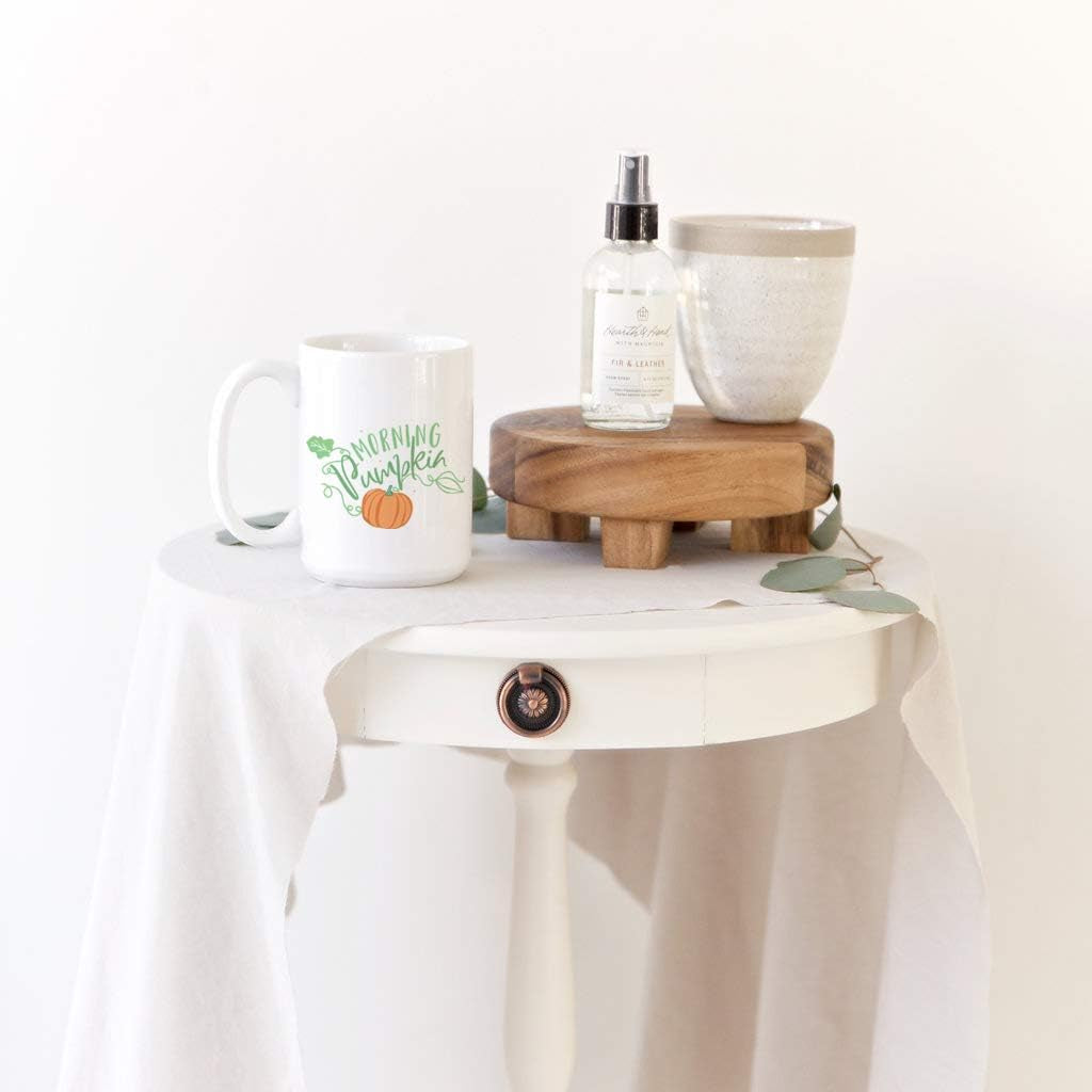 The Cotton & Canvas Co. Morning Pumpkin Porcelain Ceramic Autumn, Thanksgiving and Fall Coffee Mug