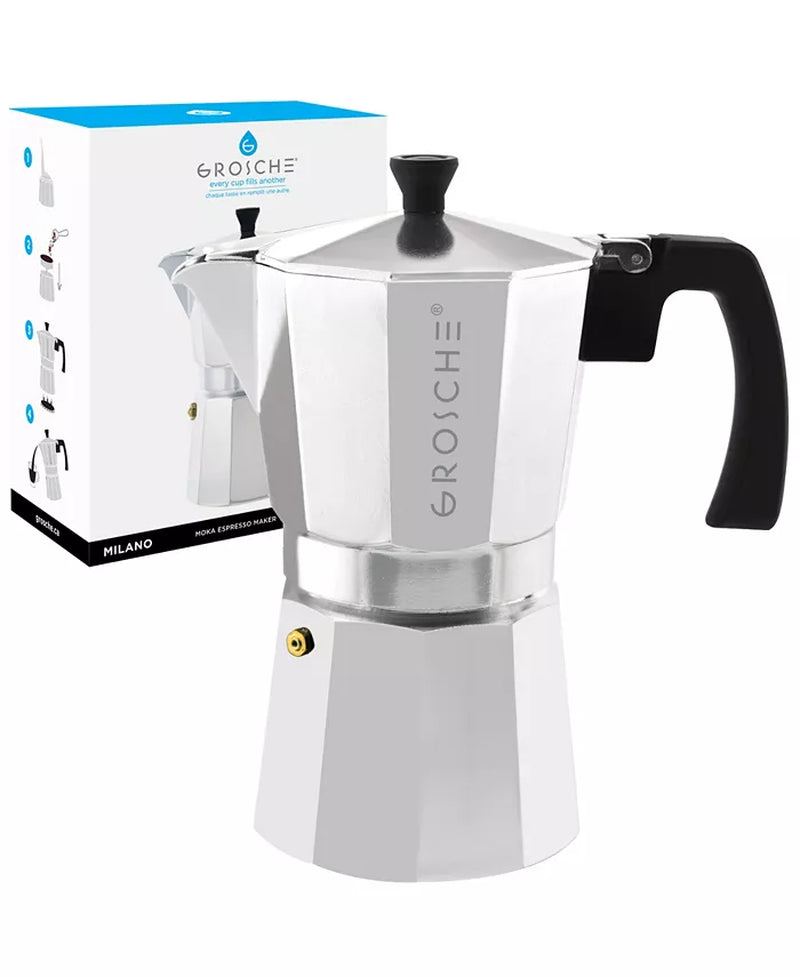 Milano Stovetop Espresso Maker Moka Pot 9 Espresso Cup Size 15.2 Oz