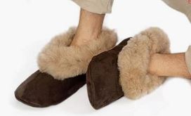 Suede and Fur Alpaca Slippers (NO REURN POLICY)